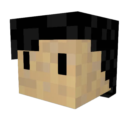 CHN05 Minecraft avatar head, 3D render