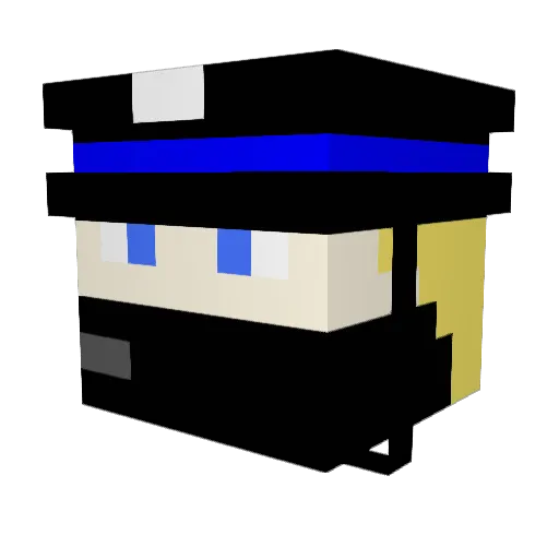 CHN_ALX Minecraft avatar head, 3D render