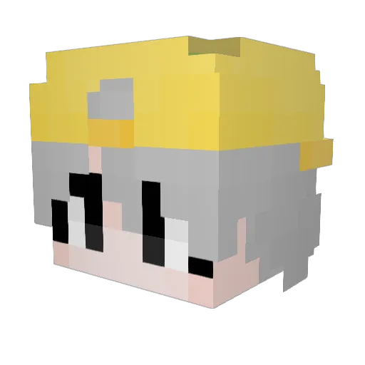 CHOBOYAM Minecraft avatar head, 3D render