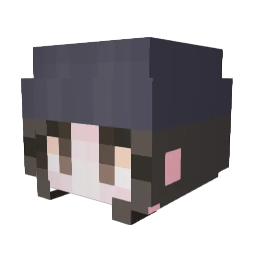 CHOCOLATE09 Minecraft avatar head, 3D render