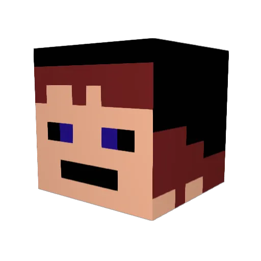 CHOCOLISNOX Minecraft avatar head, 3D render