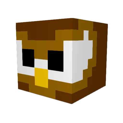 CHOED Minecraft avatar head, 3D render