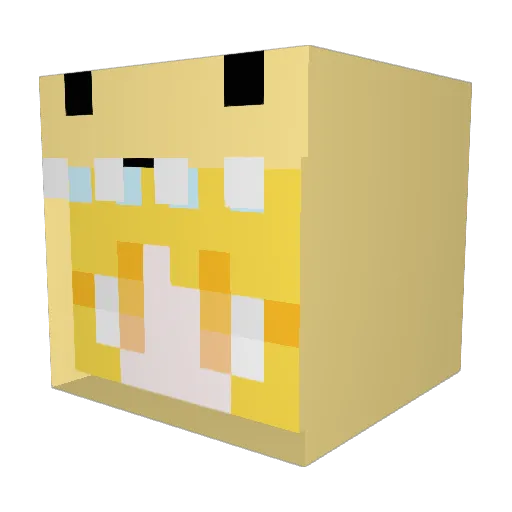 CHOIJIINN Minecraft avatar head, 3D render