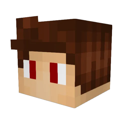 CHOKO59 Minecraft avatar head, 3D render