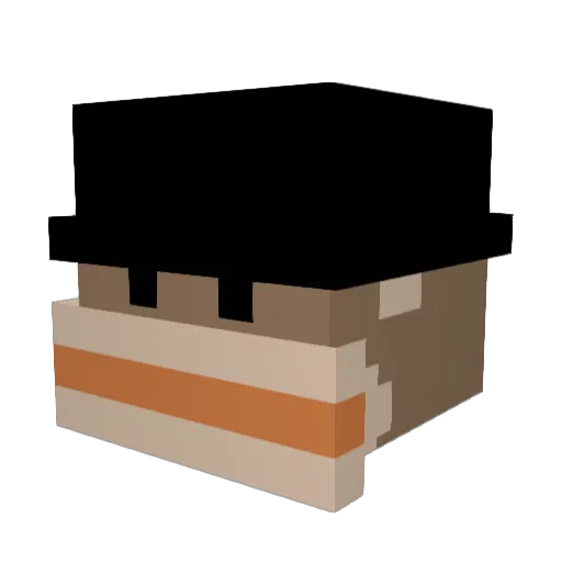 CHOLE555 Minecraft avatar head, 3D render
