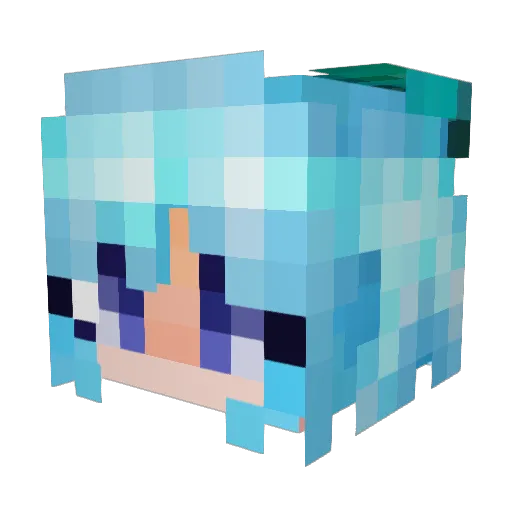 CHONKER_DONKER Minecraft avatar head, 3D render