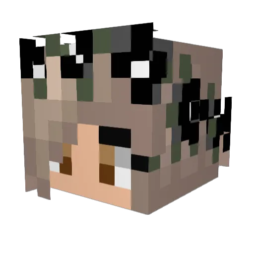 CHOPH34D Minecraft avatar head, 3D render