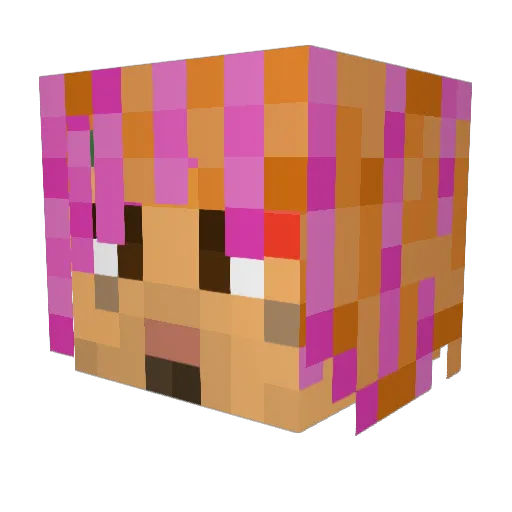 CHOROCACHO Minecraft avatar head, 3D render