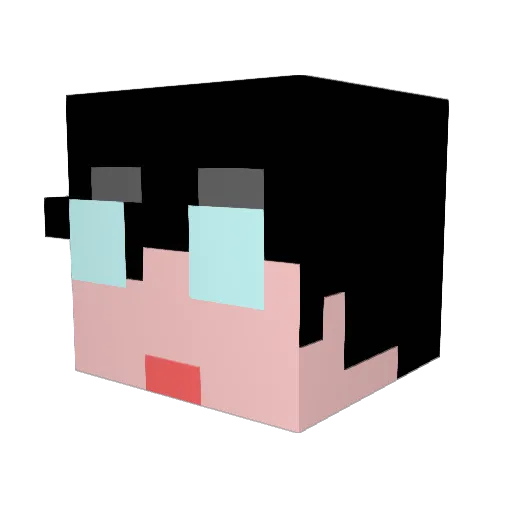 CHOYas Minecraft avatar head, 3D render