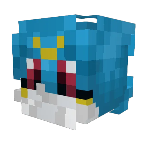 CHO_SEE Minecraft avatar head, 3D render