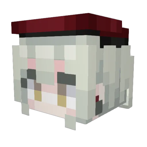 CHQT2478 Minecraft avatar head, 3D render