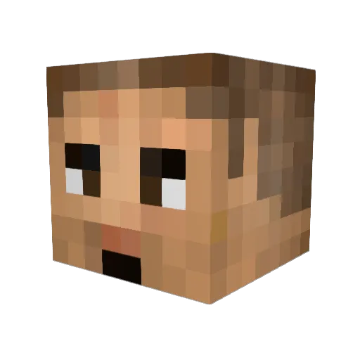 CHR785 Minecraft avatar head, 3D render