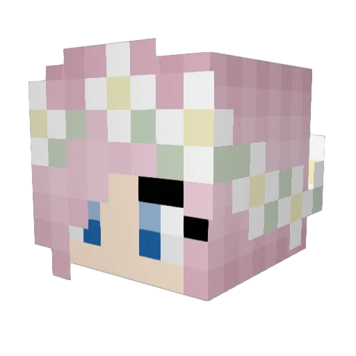 CHRISTINEEEEEE Minecraft avatar head, 3D render