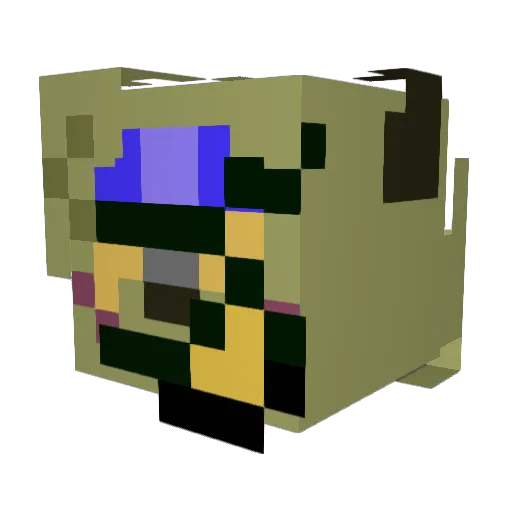 CHROME_DOME_XTRA Minecraft avatar head, 3D render