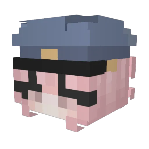 CHRUP3K Minecraft avatar head, 3D render