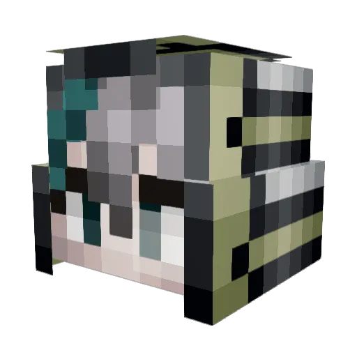 CHRYS4NTH3MUM Minecraft avatar head, 3D render