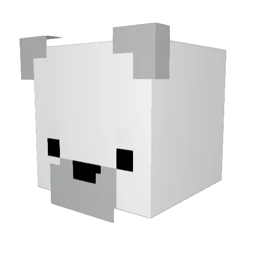 CHUBBY_B3AR Minecraft avatar head, 3D render