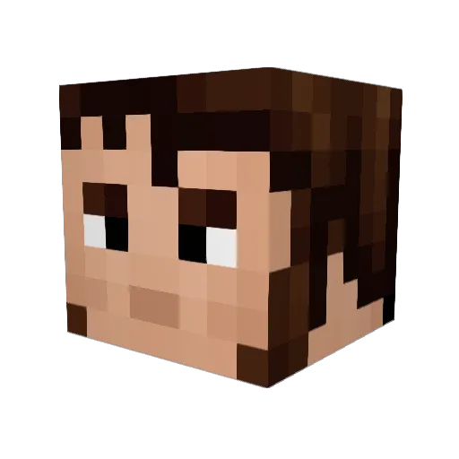 CHUNLEW Minecraft avatar head, 3D render