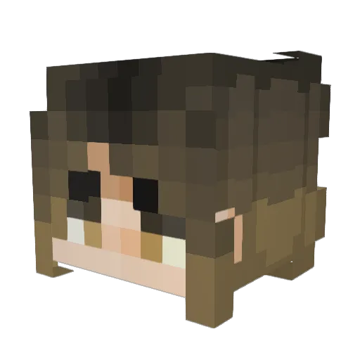 CHUNWINWO Minecraft avatar head, 3D render