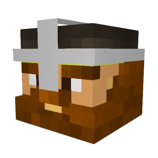 CHURCH_Stew Minecraft avatar head, 3D render