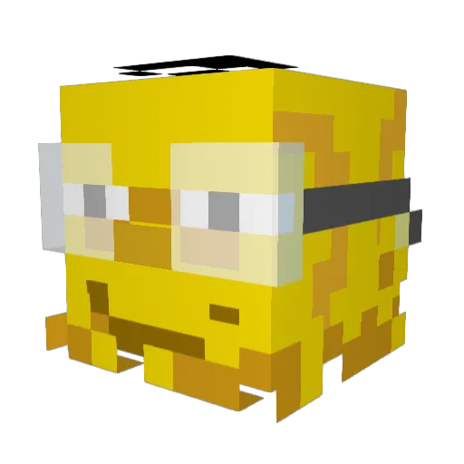 CHUSKY8 Minecraft avatar head, 3D render