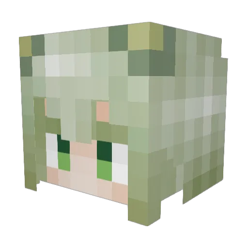 CHUXIA02 Minecraft avatar head, 3D render