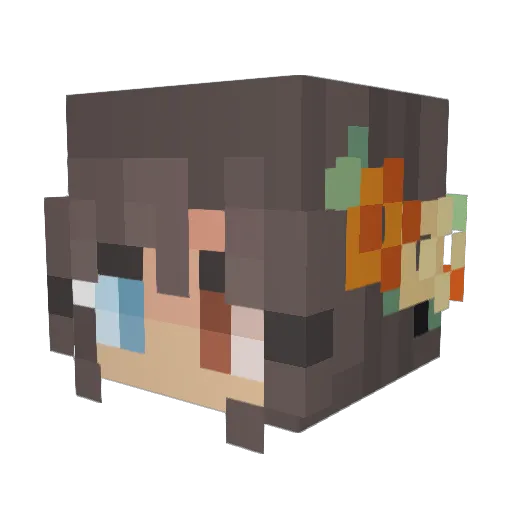 CHYDOVUSHE Minecraft avatar head, 3D render