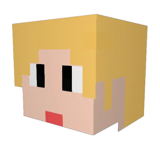 CHYEJI Minecraft avatar head, 3D render