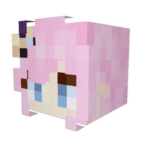 CH_Ziger Minecraft avatar head, 3D render