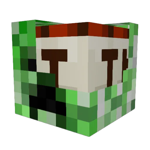 CHerbold Minecraft avatar head, 3D render