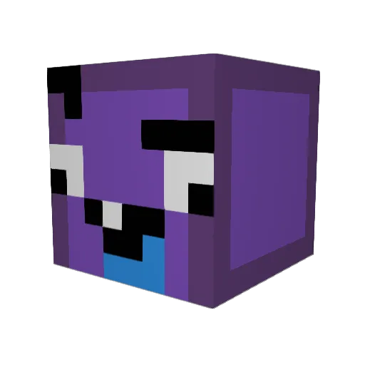 CIBERMORRO Minecraft avatar head, 3D render