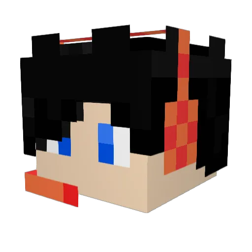 CICILC Minecraft avatar head, 3D render