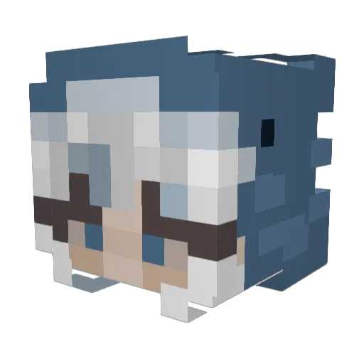 CIE_L Minecraft avatar head, 3D render