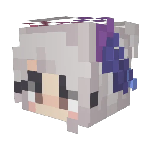 CIHcomn Minecraft avatar head, 3D render