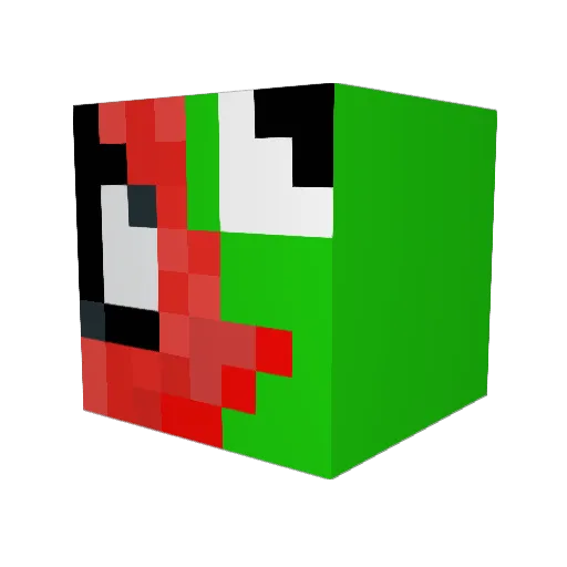 CIMN4 Minecraft avatar head, 3D render