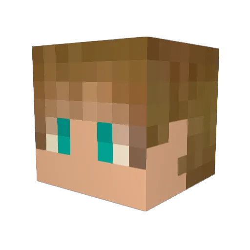 CINDIRIX Minecraft avatar head, 3D render