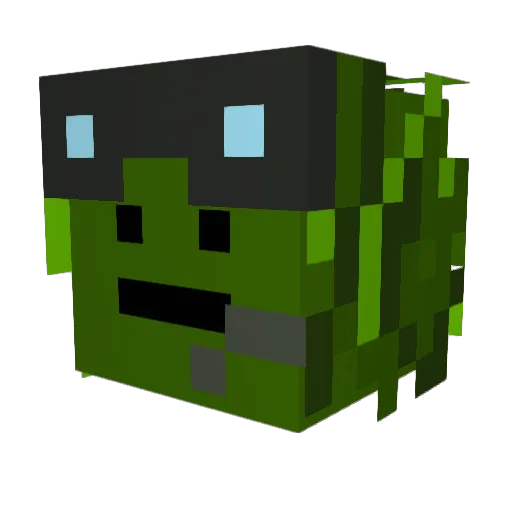 CIRCLE7 Minecraft avatar head, 3D render