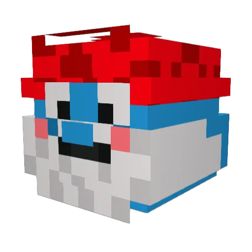 CIVJ Minecraft avatar head, 3D render