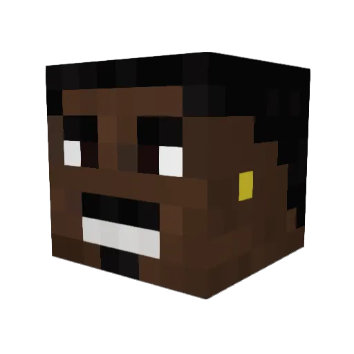 CIap Minecraft avatar head, 3D render