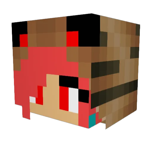 CIarissa Minecraft avatar head, 3D render