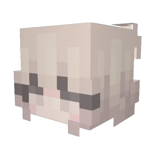 CIickbait Minecraft avatar head, 3D render