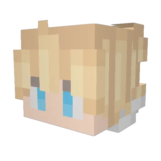CIim Minecraft avatar head, 3D render