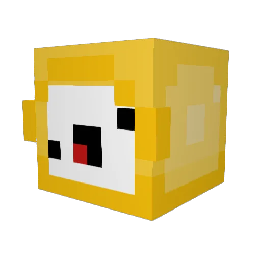 CJ1341S Minecraft avatar head, 3D render