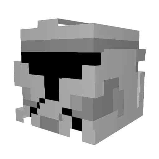 CJ20040 Minecraft avatar head, 3D render