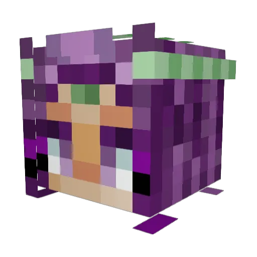 CJ21194 Minecraft avatar head, 3D render