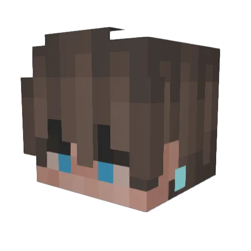 CJ2X987 Minecraft avatar head, 3D render