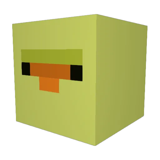 CJ8502 Minecraft avatar head, 3D render