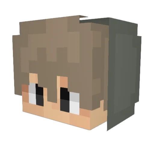 CJB235 Minecraft avatar head, 3D render