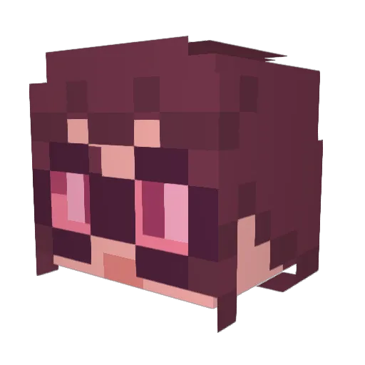 CJCat64 Minecraft avatar head, 3D render