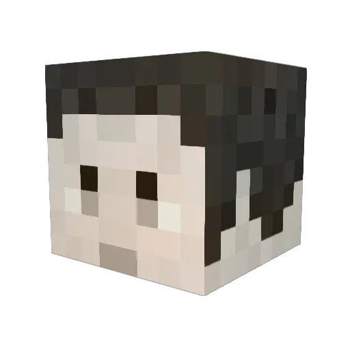 CJDA Minecraft avatar head, 3D render